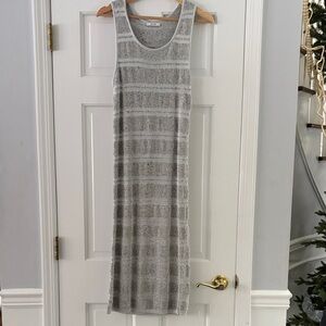 Elegant Gray Midi Dress